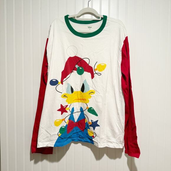 Disney Other - Disney Store Donald Duck Christmas Raglan Tee Shirt Mens 2X